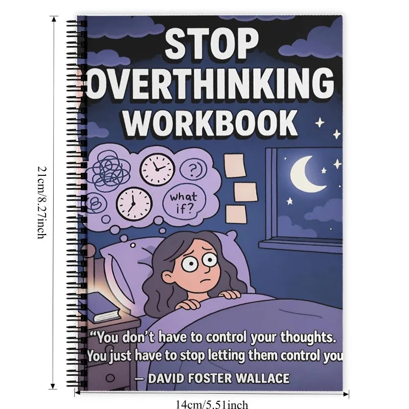 Stop Overthinking Workbook Anxiety Relief Stress Management Guide Mental Wellness Self Help Journal Therapy Aid