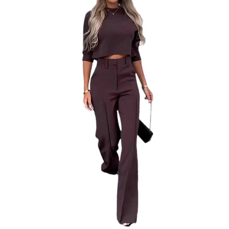 Women's Casual Two-Piece Trousers Set