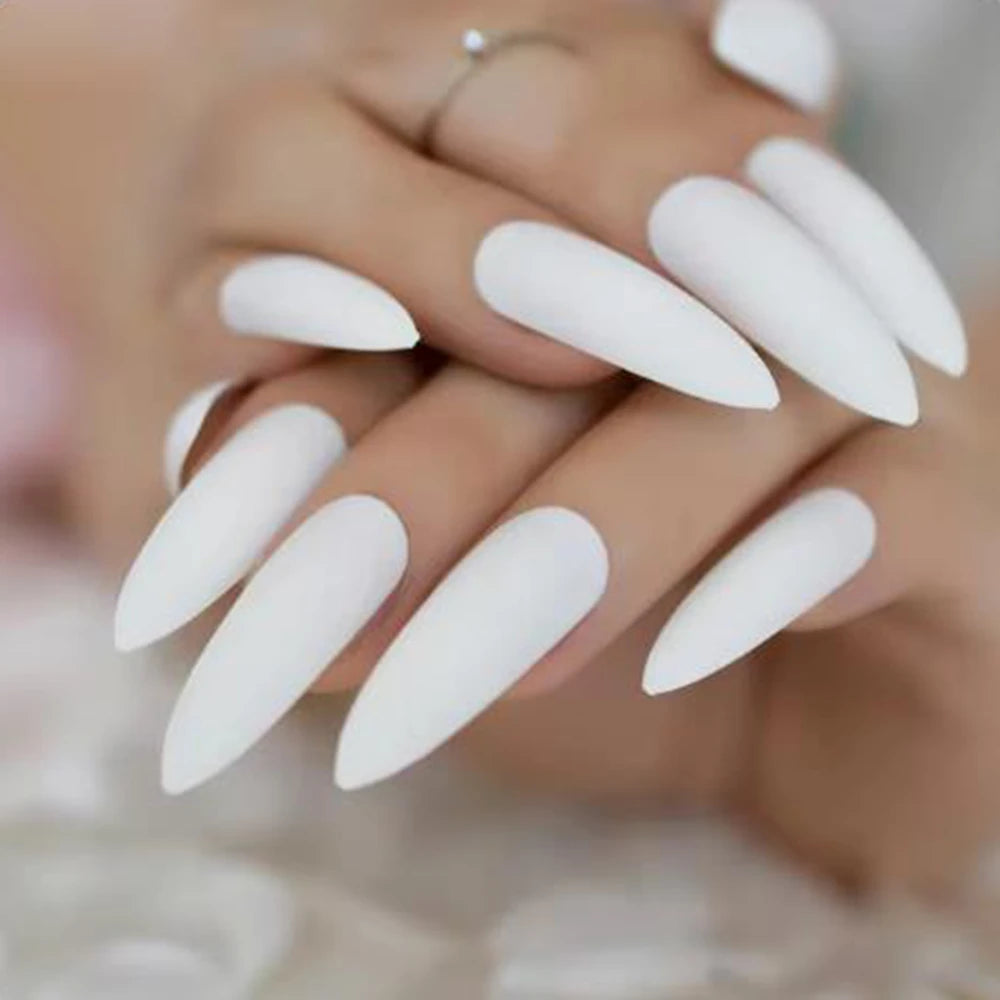 Matte Black Press On Nails Tips With Glue Artificial Short Fake Nails Coffin Shape DIY Finger Tips Manicure Tool
