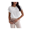 Fashionable Printed Loose Shirt Women's Simple Style Short Sleeve round Neck Casual Shirt Summer Season Regular Thickness