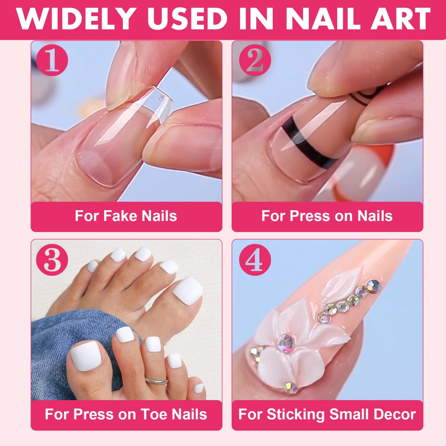 Makartt Super Strong Nail Glue for Press on Nails: Acrylic Nail Tips-Fake Nails-Salon Quality Brush On Quick Dry, Easy Applicate