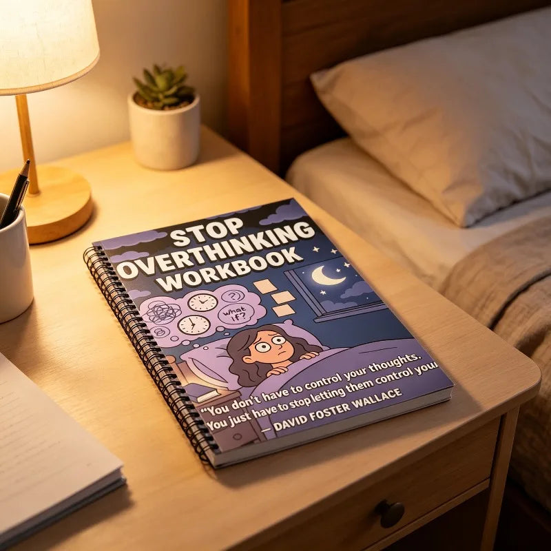 Stop Overthinking Workbook Anxiety Relief Stress Management Guide Mental Wellness Self Help Journal Therapy Aid