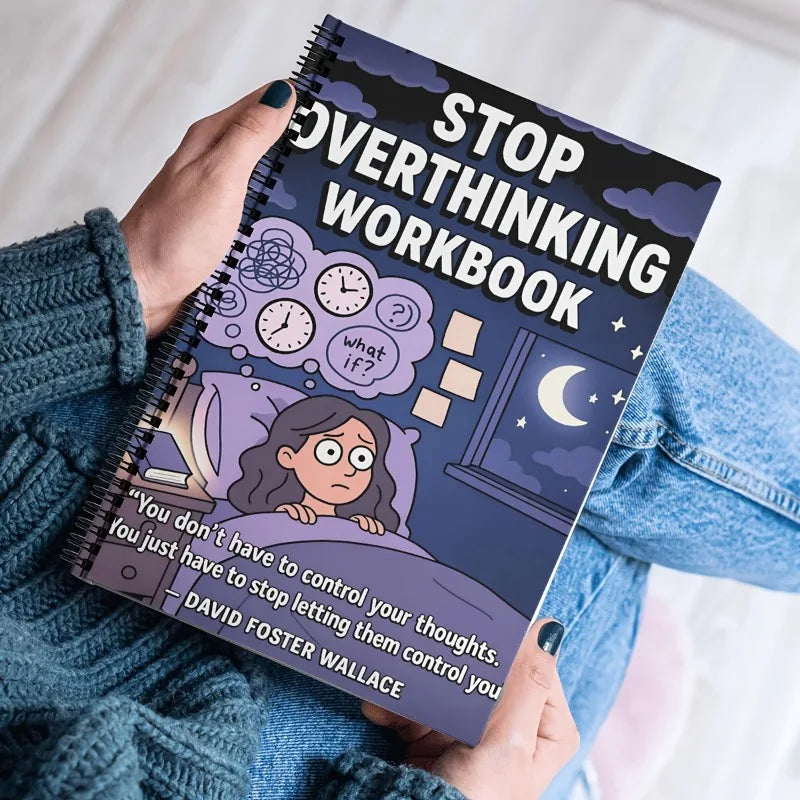 Stop Overthinking Workbook Anxiety Relief Stress Management Guide Mental Wellness Self Help Journal Therapy Aid
