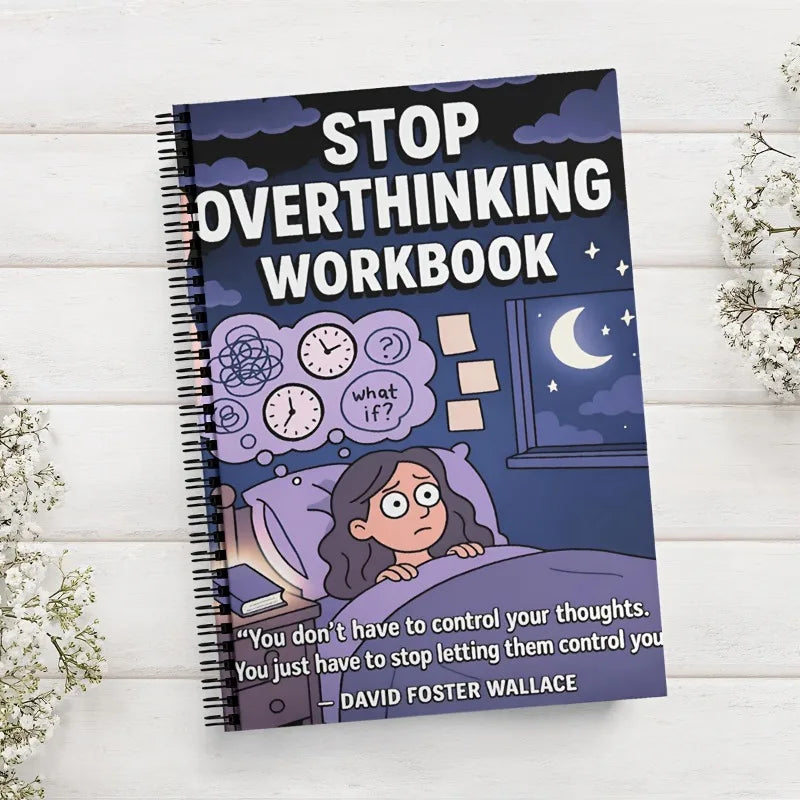 Stop Overthinking Workbook Anxiety Relief Stress Management Guide Mental Wellness Self Help Journal Therapy Aid
