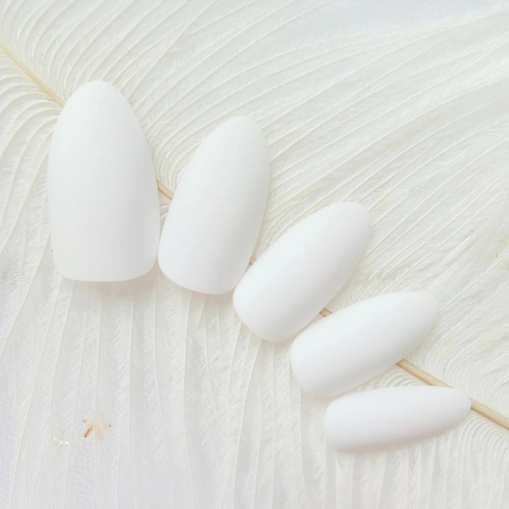 Matte Black Press On Nails Tips With Glue Artificial Short Fake Nails Coffin Shape DIY Finger Tips Manicure Tool