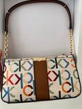 Calvin Klein Signature Print Shoulder Purse￼
