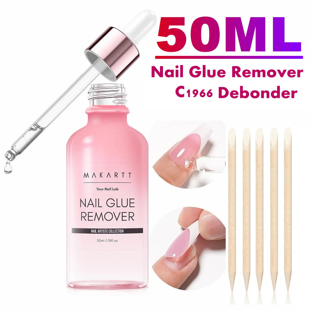 Makartt Super Strong Nail Glue for Press on Nails: Acrylic Nail Tips-Fake Nails-Salon Quality Brush On Quick Dry, Easy Applicate
