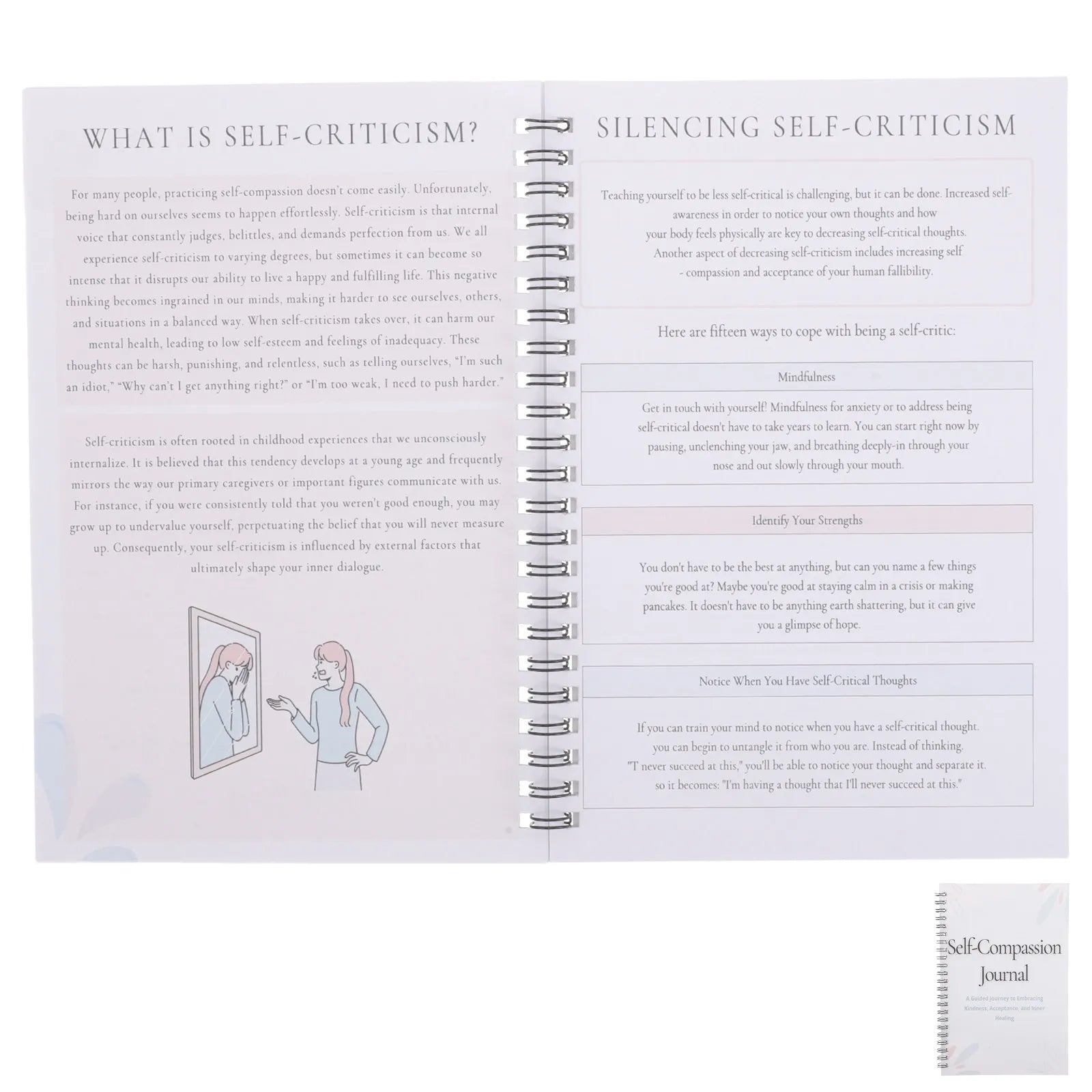 Self-Compassion Journal Gratitude Notebook Personal Growth Guided Prompts Daily Reflection Mindfulness Diary for Women and Men